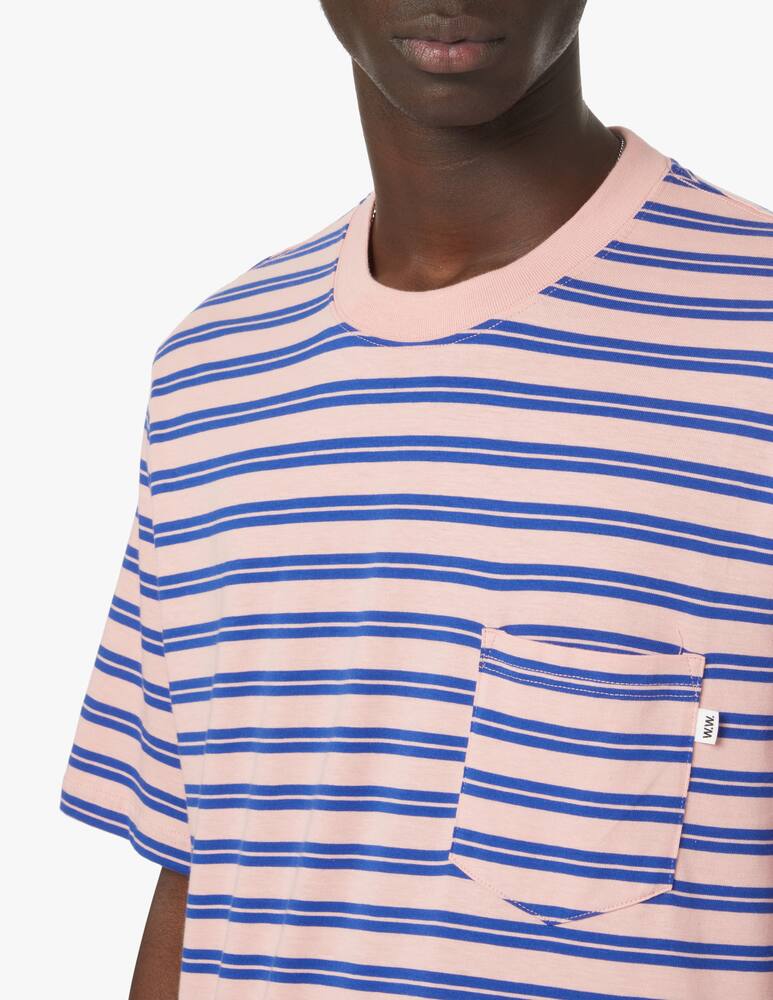 rinascente Wood Wood T-shirt bobby pocket stripes - multi