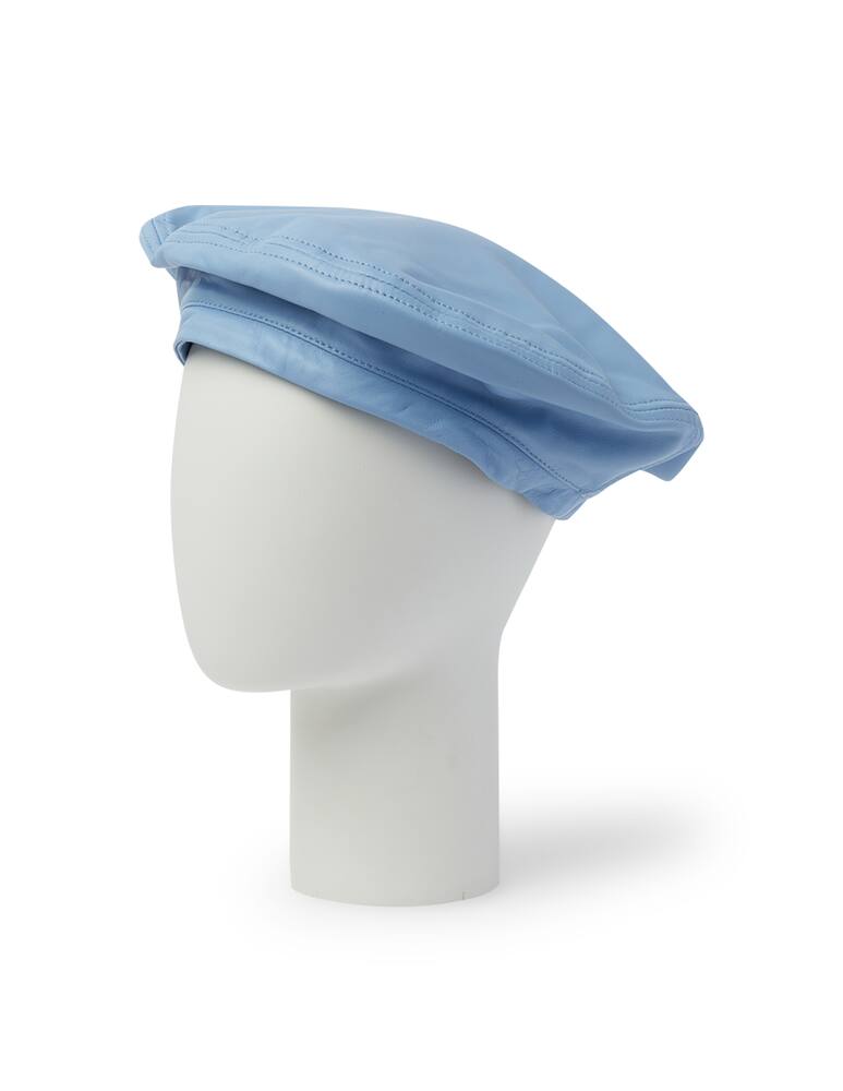 Wood Wood Leather flat cap - light blue - picture 1 Wood Wood Leather flat cap - light blue - picture 1