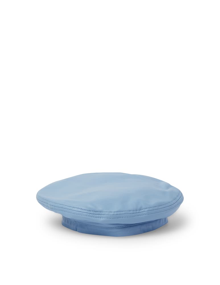 rinascente Wood Wood Cappello basco in pelle - azzurro