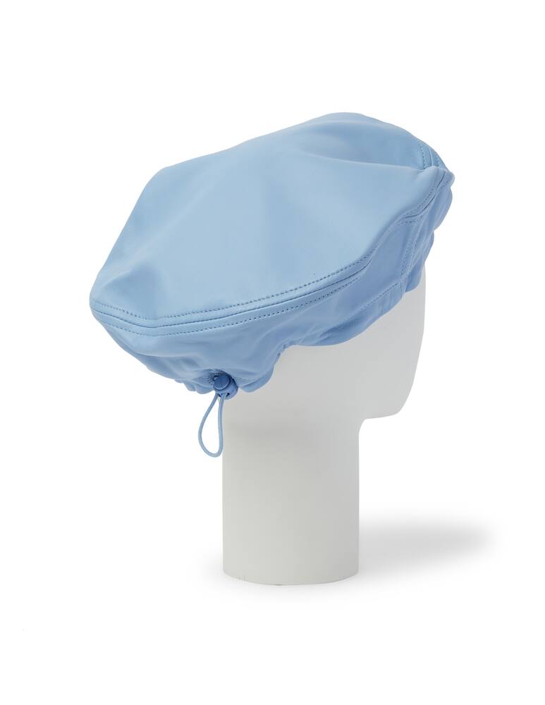 rinascente Wood Wood Cappello basco in pelle - azzurro