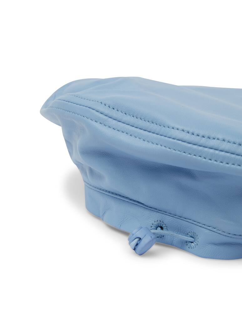 rinascente Wood Wood Cappello basco in pelle - azzurro