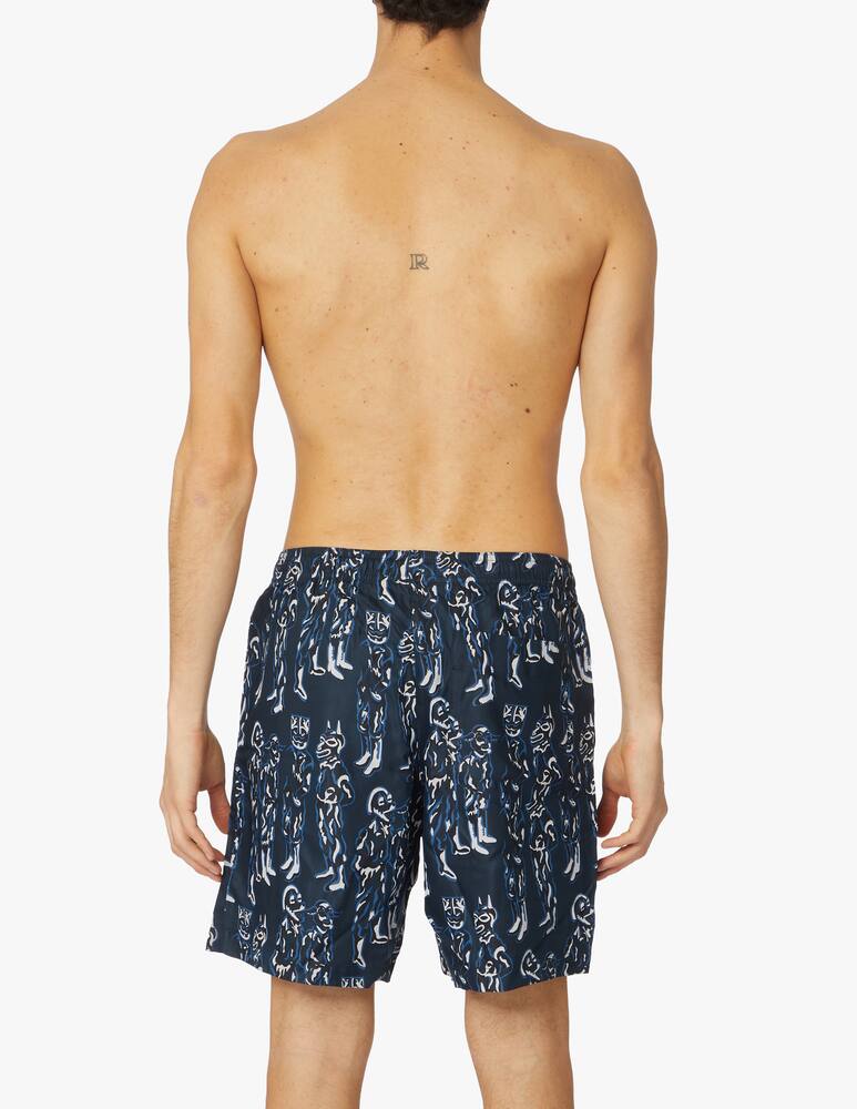 rinascente Wood Wood Pantaloncini stampati jerkurb - blu