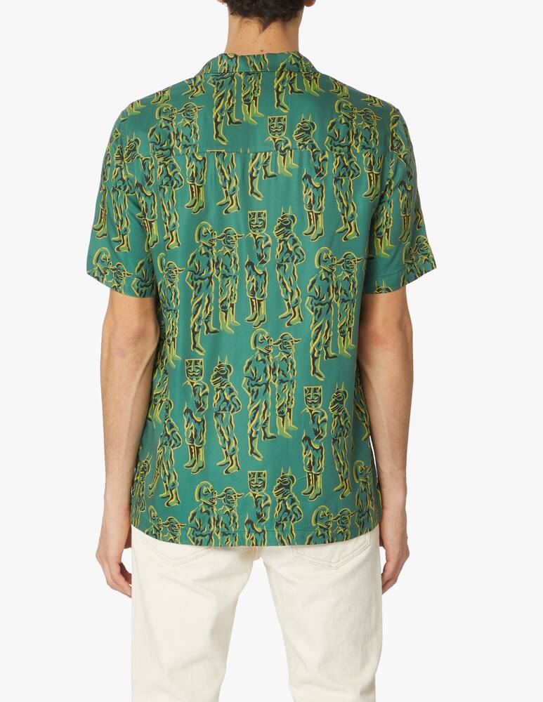 rinascente Wood Wood Camicia manica corta stampata jerkurb - verde