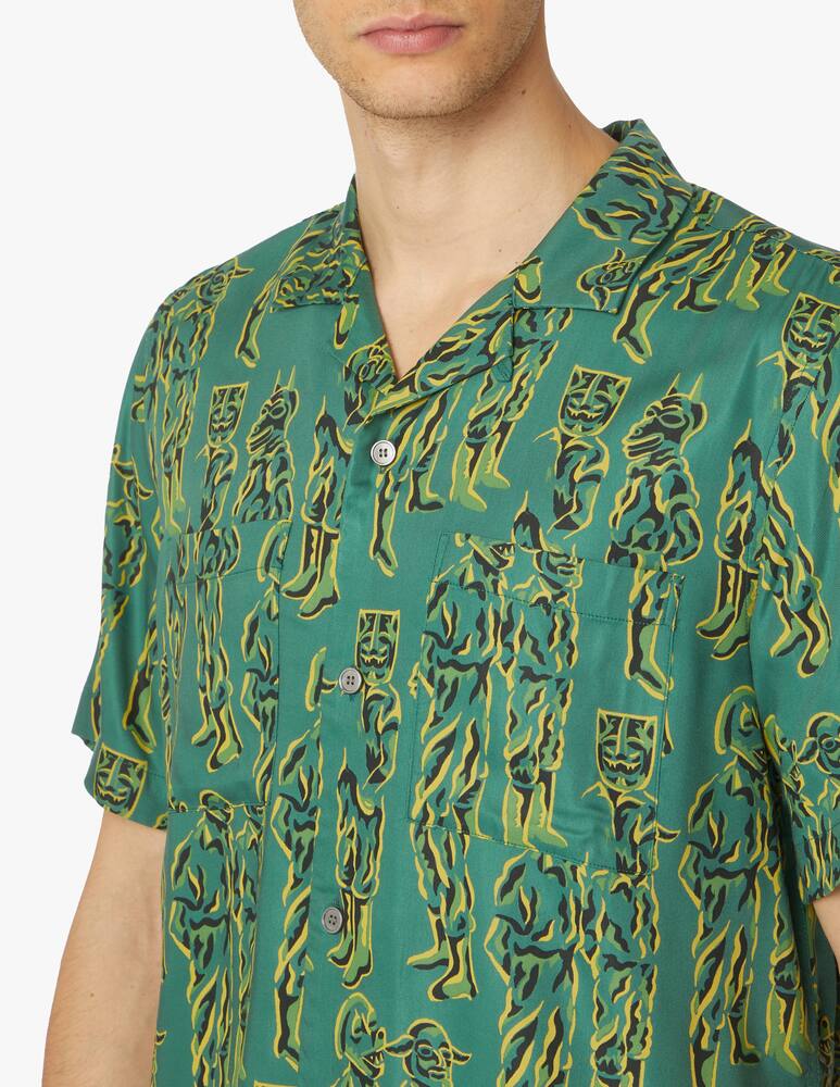 rinascente Wood Wood Camicia manica corta stampata jerkurb - verde
