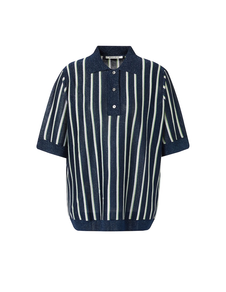 rinascente Wood Wood Polo rigata - blu