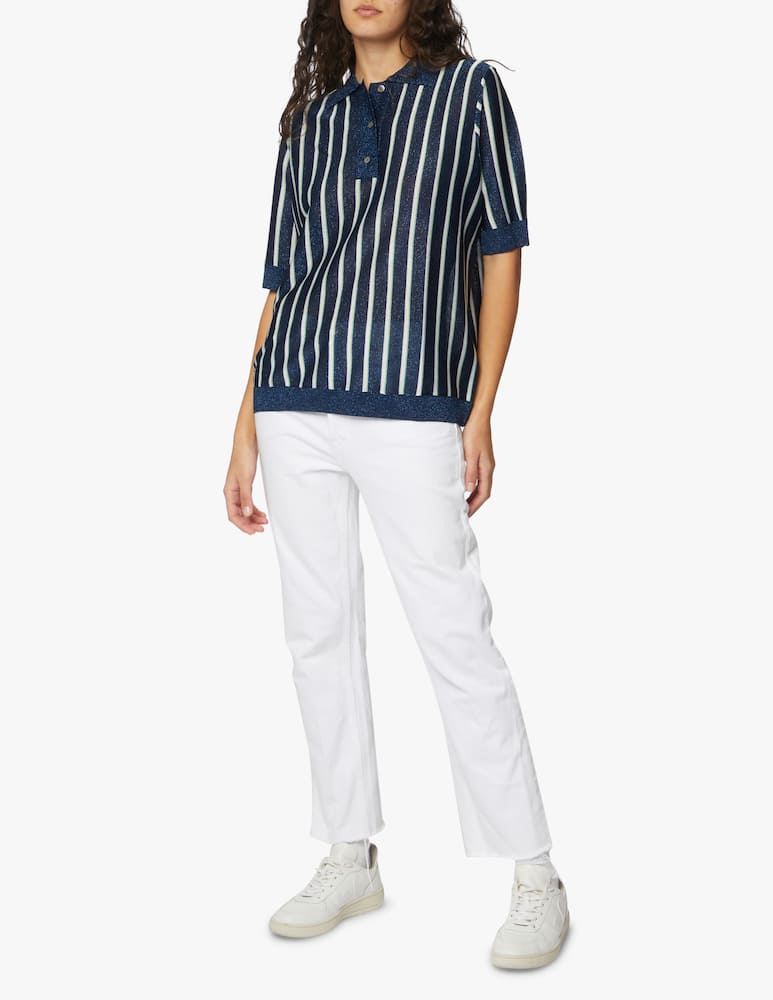 rinascente Wood Wood Polo rigata - blu