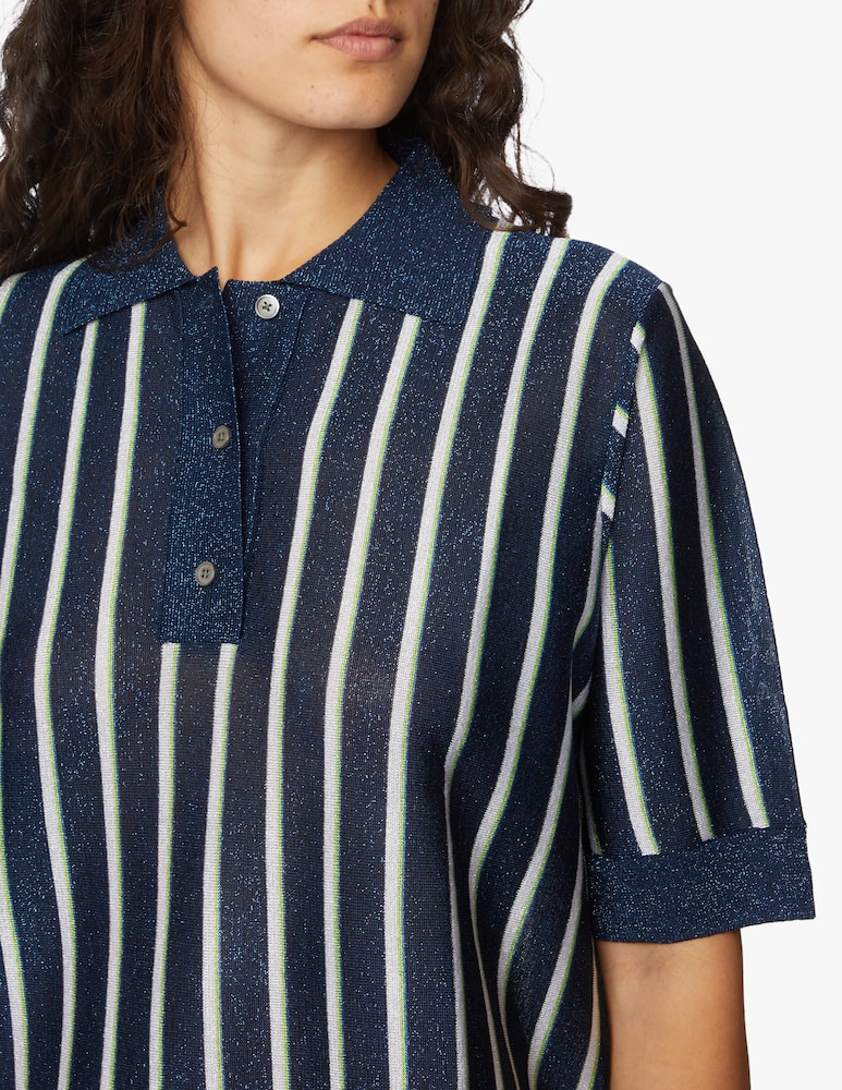 rinascente Wood Wood Polo rigata - blu