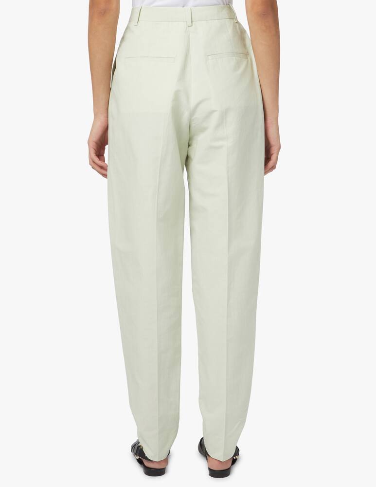 rinascente Wood Wood Pantaloni a carota in misto lino - verde