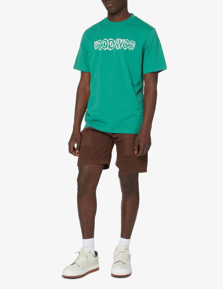 rinascente Wood Wood Shutter logo t-shirt - Green