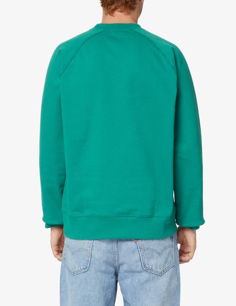 rinascente Wood Wood Logo shutter roundneck sweatshirt - Green