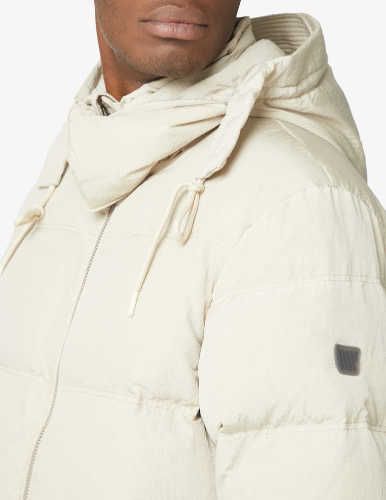 rinascente Wood Wood Giacca imbottita con cappuccio ripstop - Beige