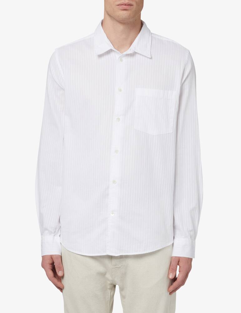 Wood Wood Camicia a righe dobby - Bianco - immagine 1 Wood Wood Camicia a righe dobby - Bianco - immagine 1