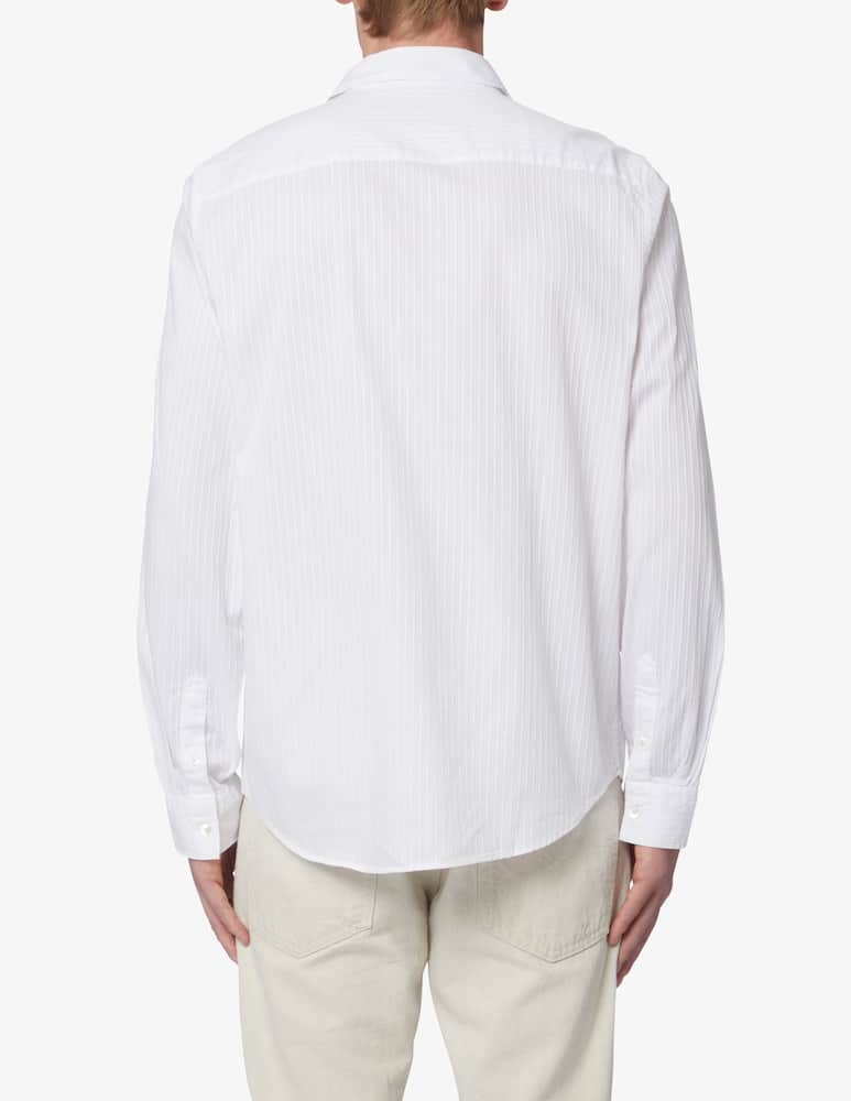Wood Wood Camicia a righe dobby - Bianco - immagine 3 Wood Wood Camicia a righe dobby - Bianco - immagine 3