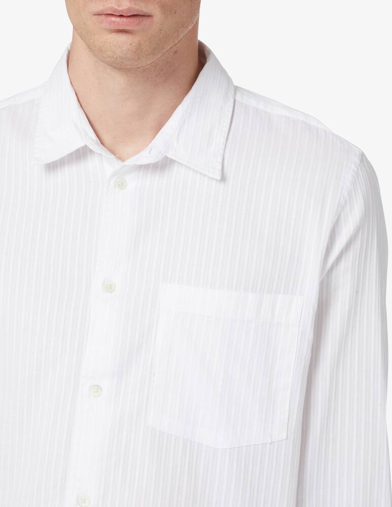rinascente Wood Wood Dobby stripe shirt - White