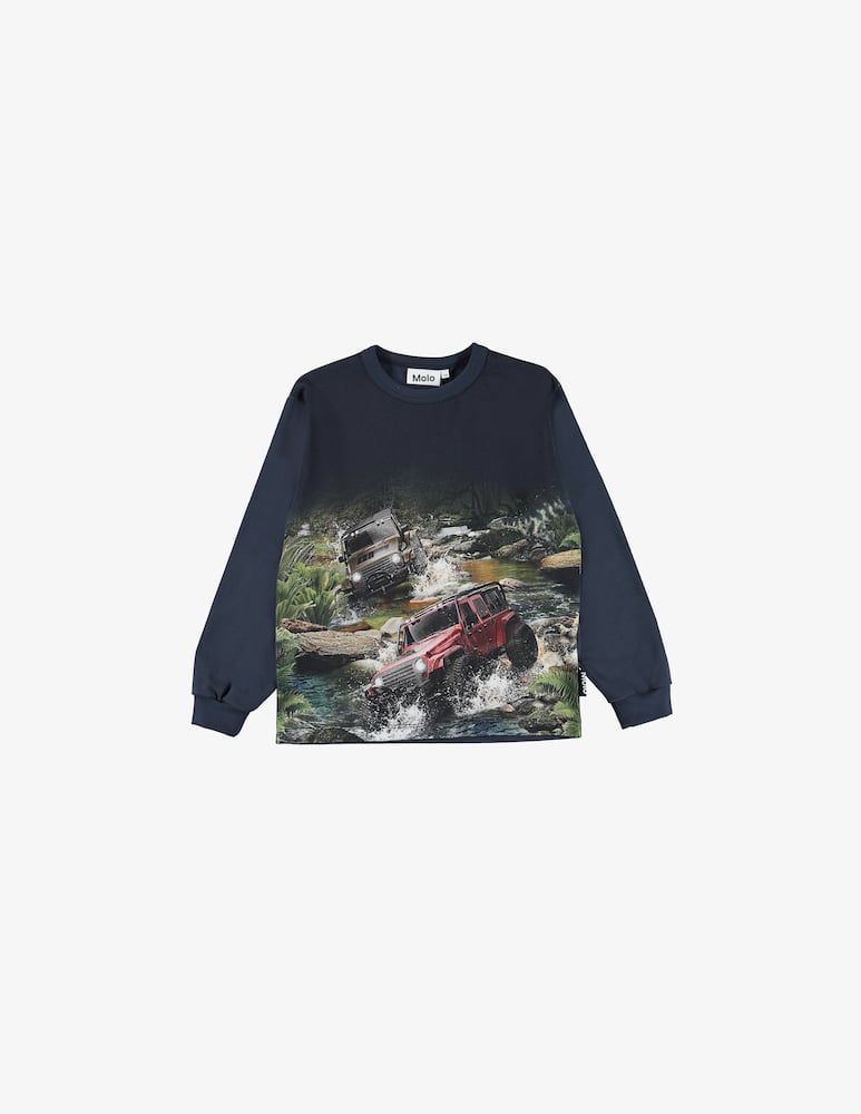 Molo Rin cotton long sleeved tee - Blue - picture 1 Molo Rin cotton long sleeved tee - Blue - picture 1