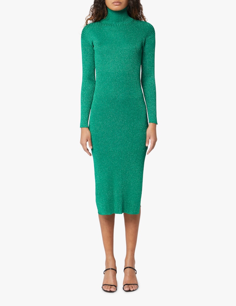 rinascente Baum und Pferdgarten Crisana long sleeved turtle neck midi dress - green