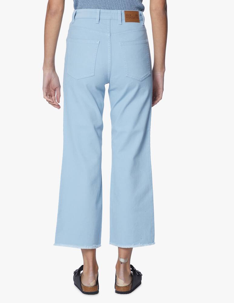 rinascente Baum und Pferdgarten Pantaloni culotte a vita alta misto cotone Needra - azzurro