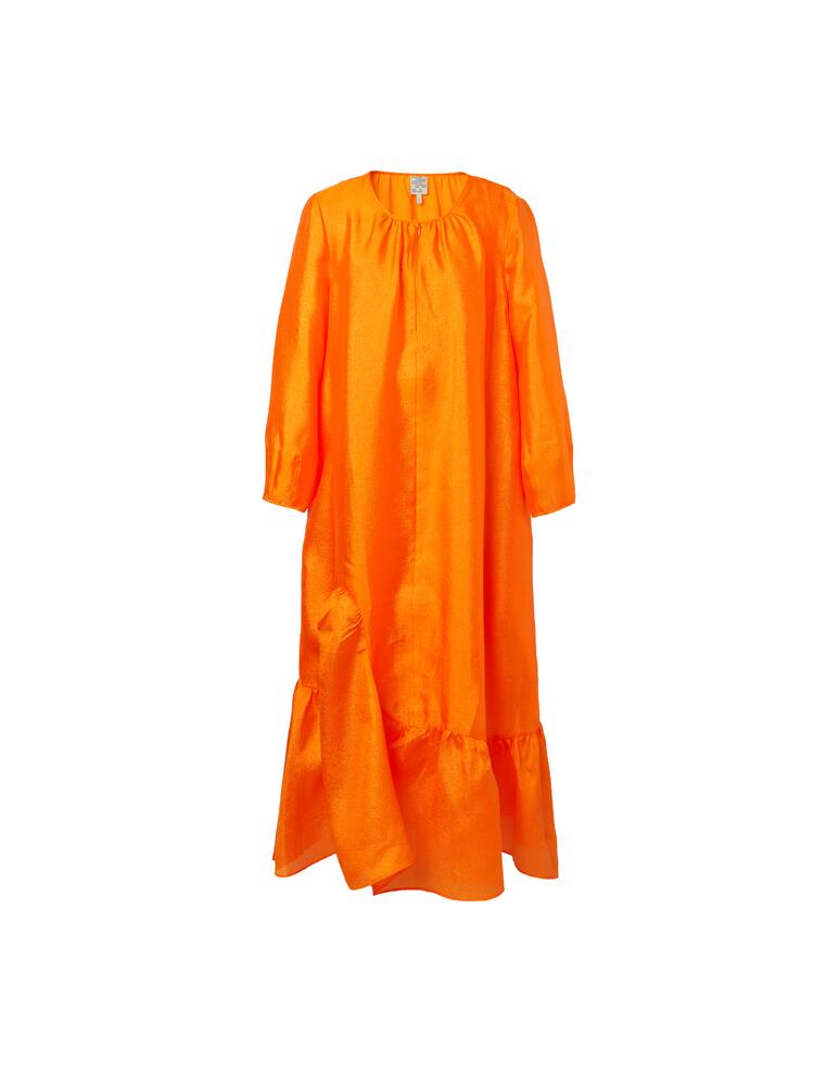 rinascente Baum und Pferdgarten Vestito midi balza a manica lunga Ansa - arancione