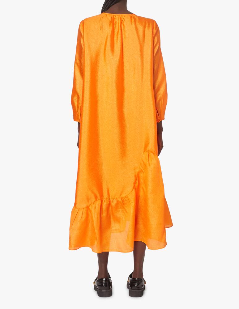 rinascente Baum und Pferdgarten Vestito midi balza a manica lunga Ansa - arancione