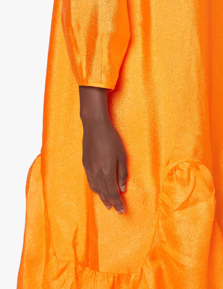 rinascente Baum und Pferdgarten Vestito midi balza a manica lunga Ansa - arancione