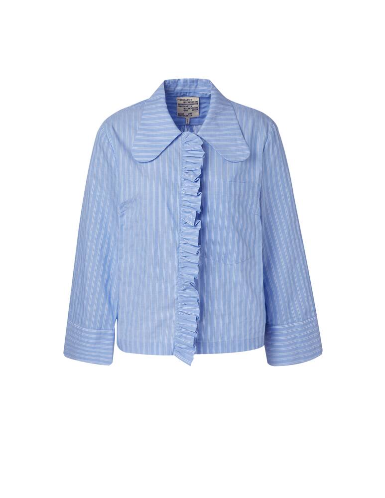 rinascente Baum und Pferdgarten Matleena shirt with ruches - light blue