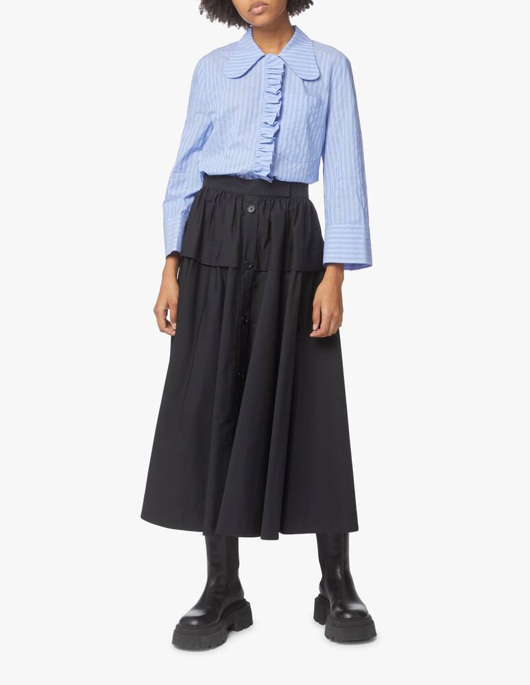 rinascente Baum und Pferdgarten Matleena shirt with ruches - light blue