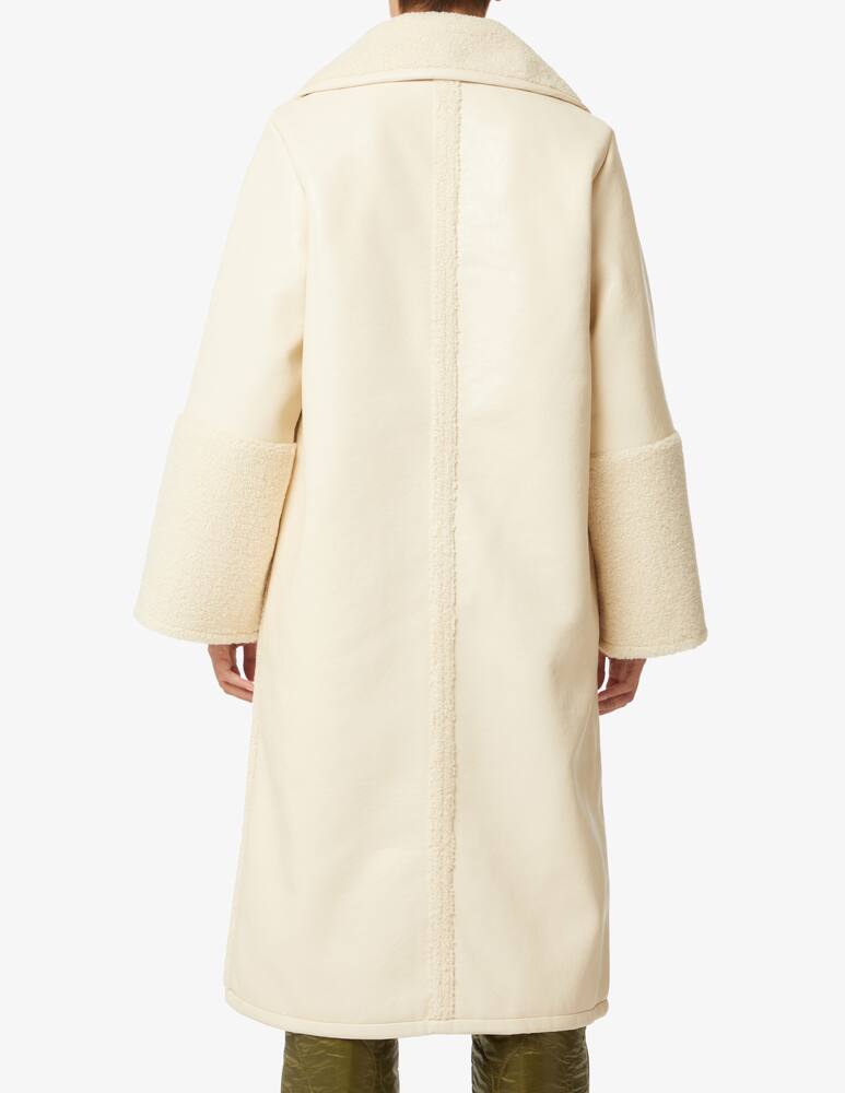 rinascente Baum und Pferdgarten Giacca midi montone sintetico - Bianco