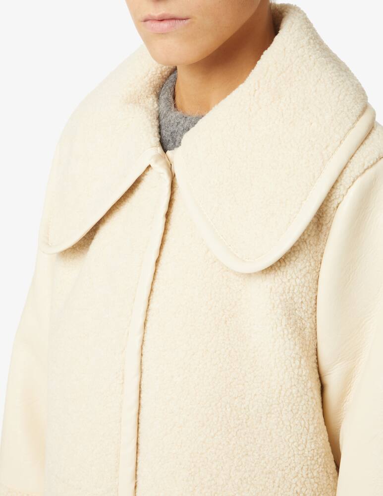 rinascente Baum und Pferdgarten Giacca midi montone sintetico - Bianco