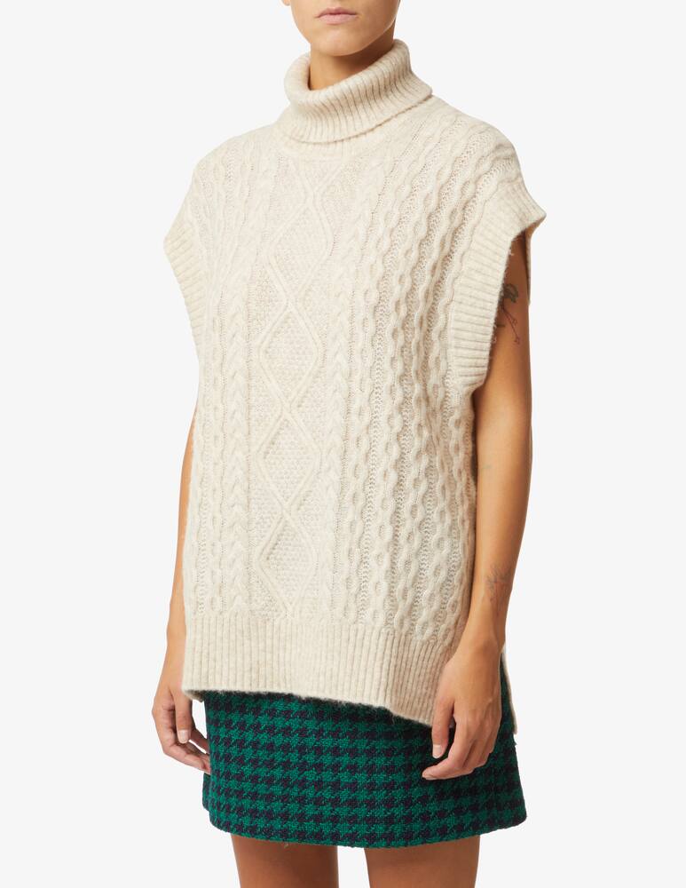 Baum und Pferdgarten Gilet collo alto treccia - Beige - immagine 1