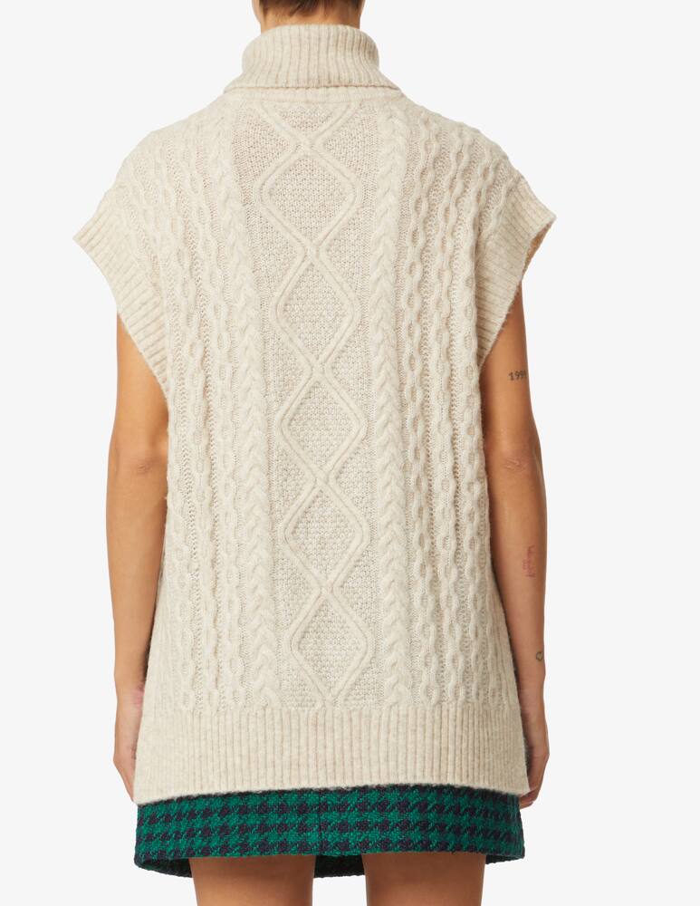 Baum und Pferdgarten Gilet collo alto treccia - Beige - immagine 3