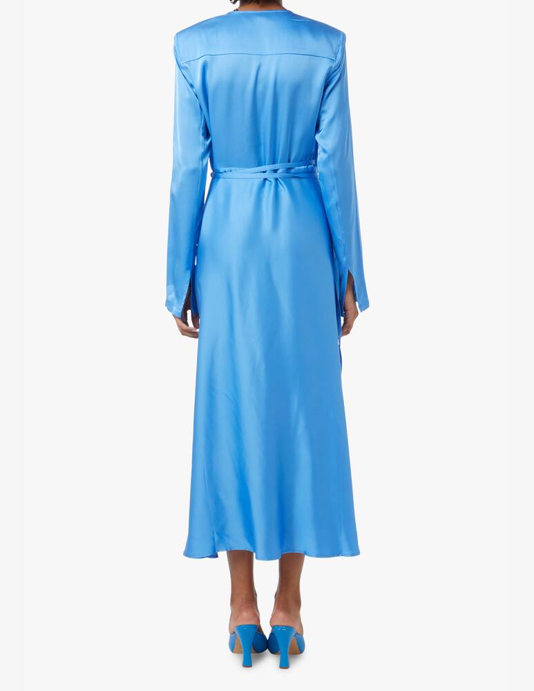 rinascente Rotate Magna midi wrap dress - light blue