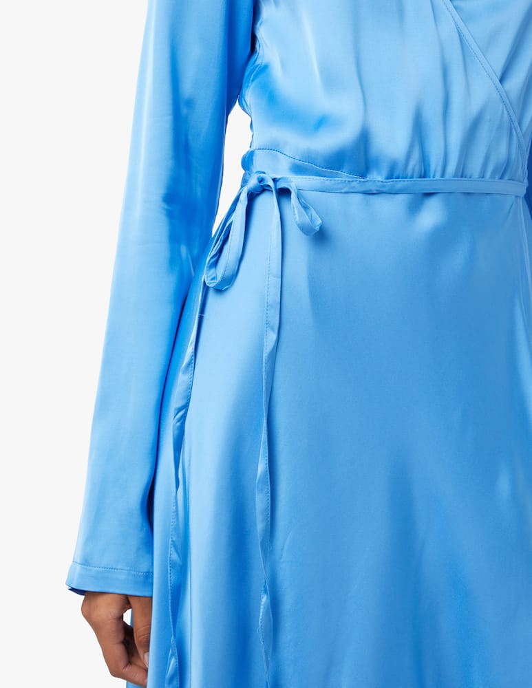 rinascente Rotate Magna midi wrap dress - light blue