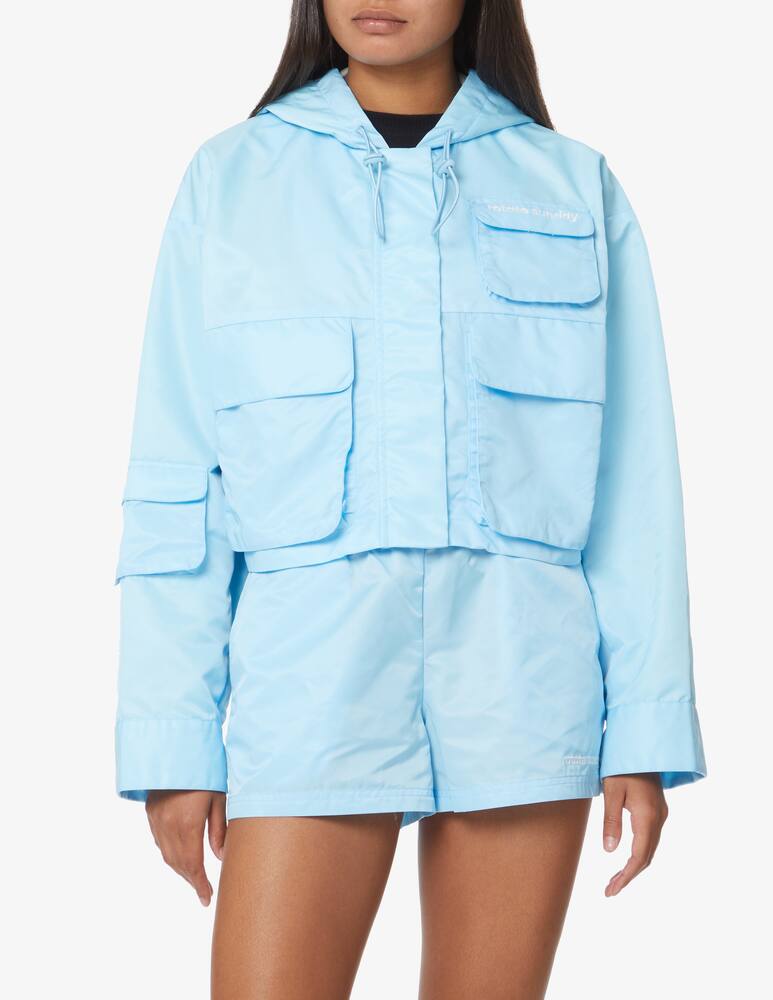 Rotate Drew Sunday cropped windbreak coat - Light blue - picture 1 Rotate Drew Sunday cropped windbreak coat - Light blue - picture 1