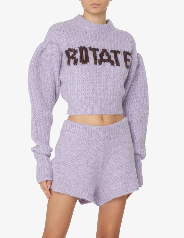 Rotate Maglione girocollo in lana con logo - Viola - immagine 1 Rotate Maglione girocollo in lana con logo - Viola - immagine 1