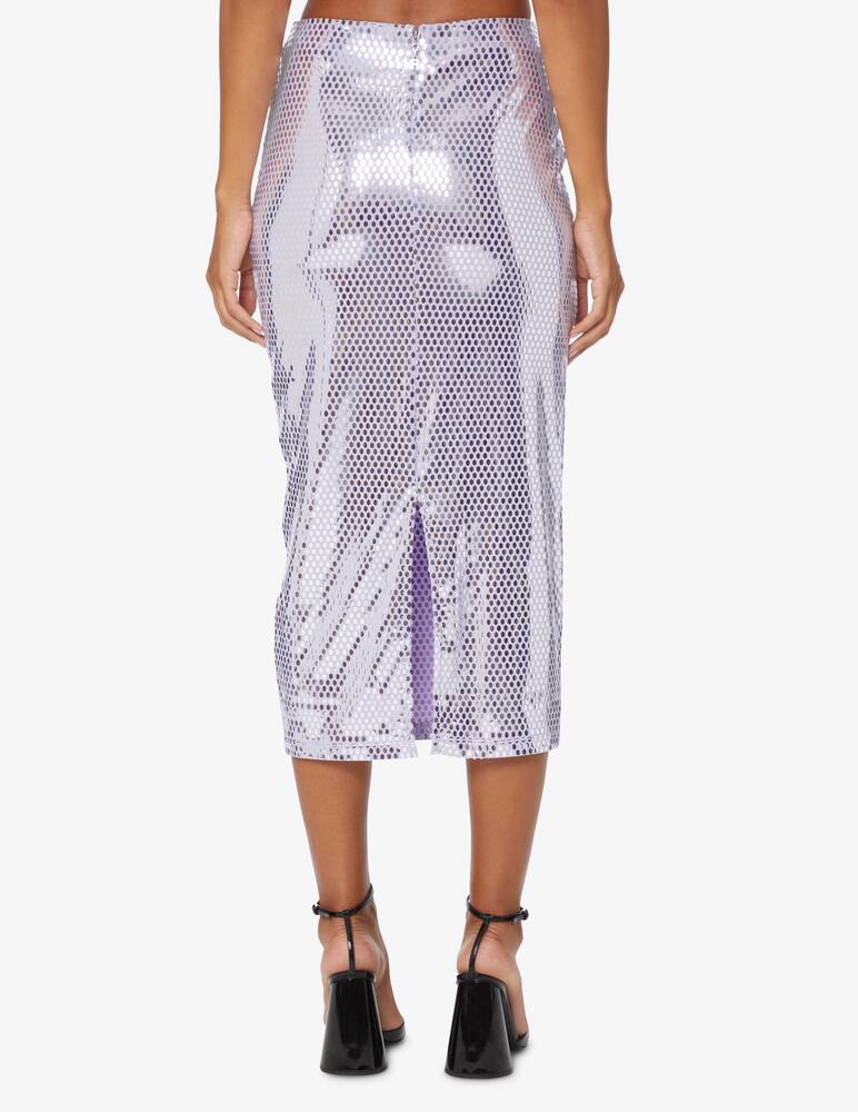 rinascente Rotate Gonna midi con paillettes - Lilla