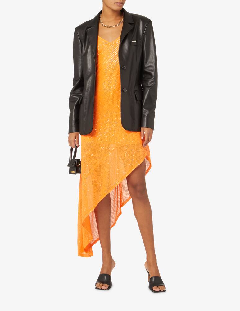 rinascente Rotate Abito asimmetrico con paillettes - Arancione