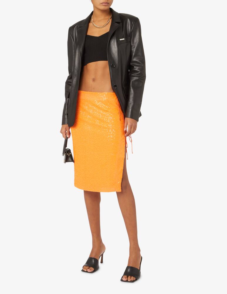 rinascente Rotate Gonna midi con paillettes - Arancione