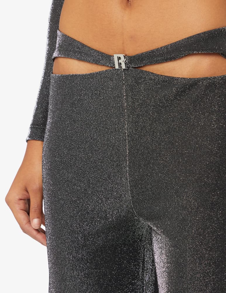 rinascente Rotate Fluid trousers in metal - Black