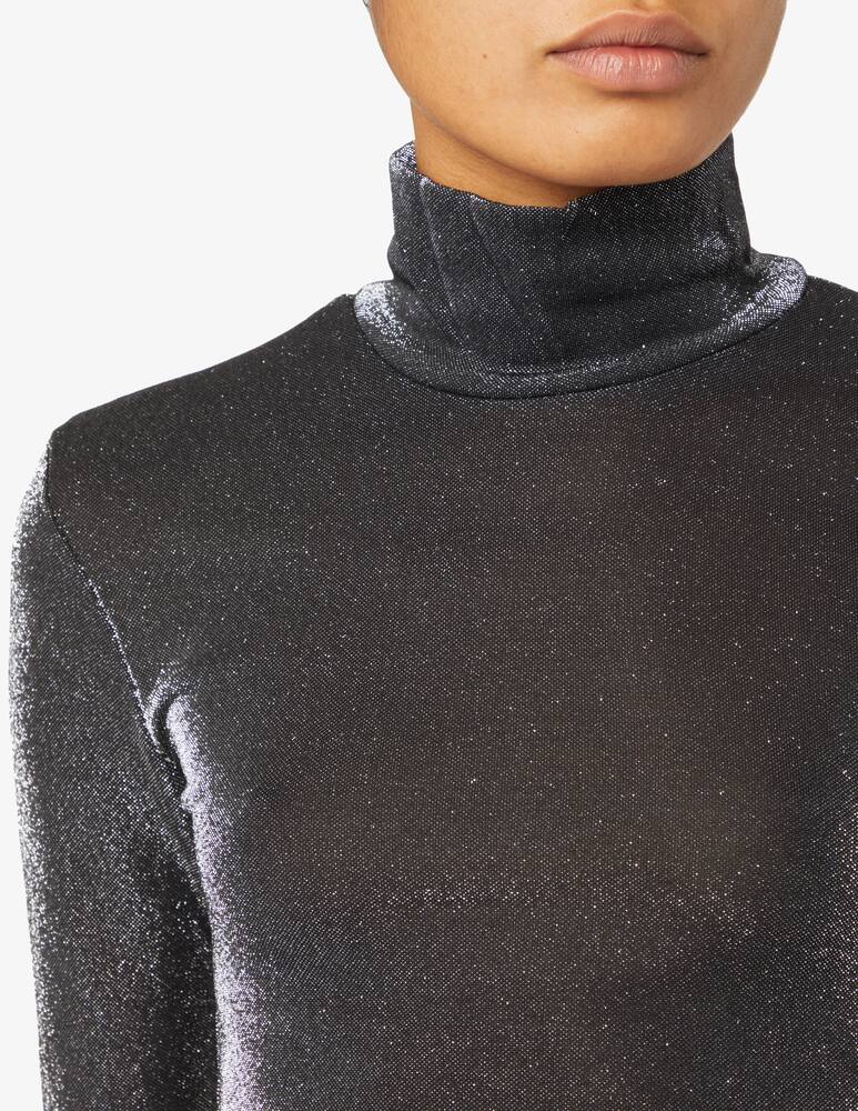 rinascente Rotate High neck and long sleeves crop top - Black