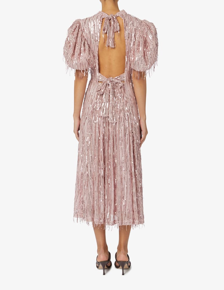 rinascente Rotate Abito con frange in paillettes Dawn