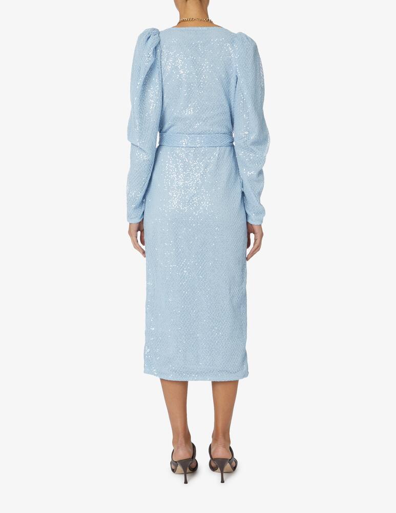 rinascente Rotate Bridget sequin net wrap dress