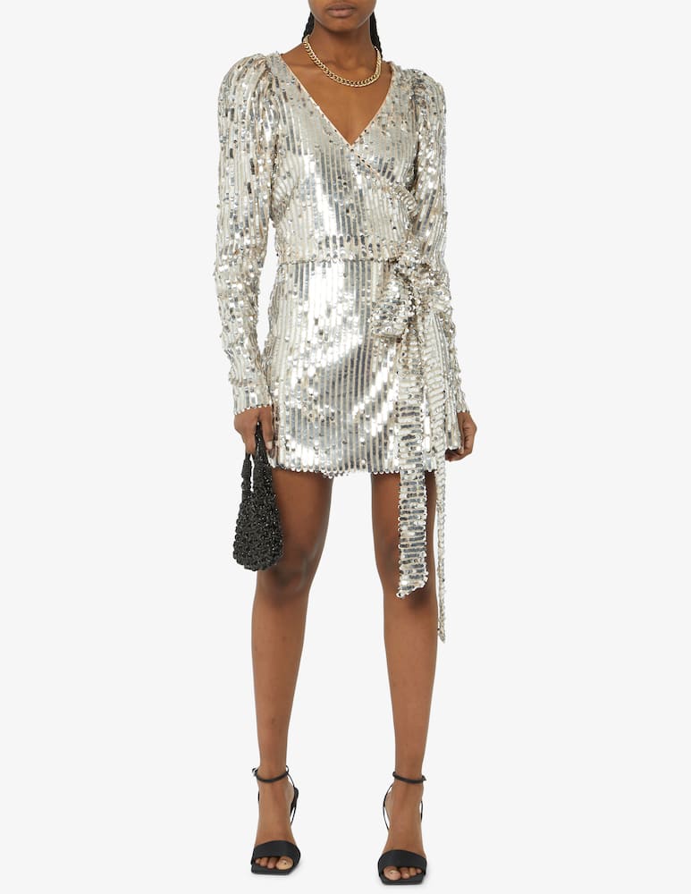 rinascente Rotate Vestito a portafoglio con paillettes Bridget