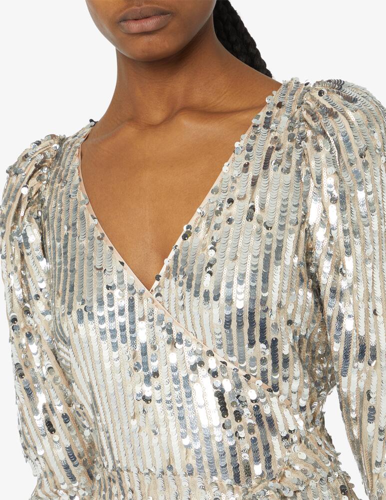 Rotate Bridget sequin wrap dress - picture 4 Rotate Bridget sequin wrap dress - picture 4