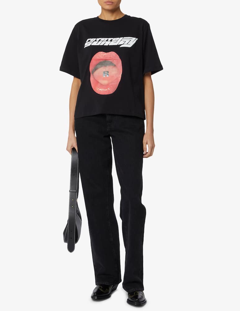 rinascente Rotate Lips t-shirt - Black