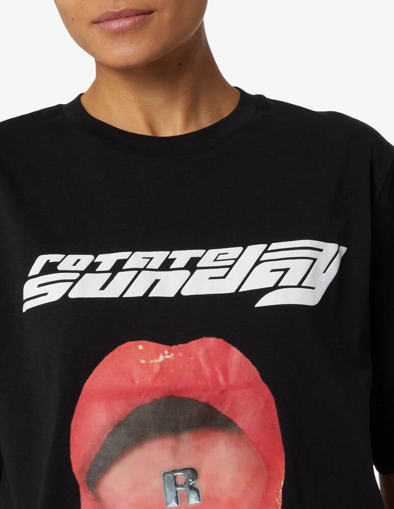 rinascente Rotate Lips t-shirt - Black