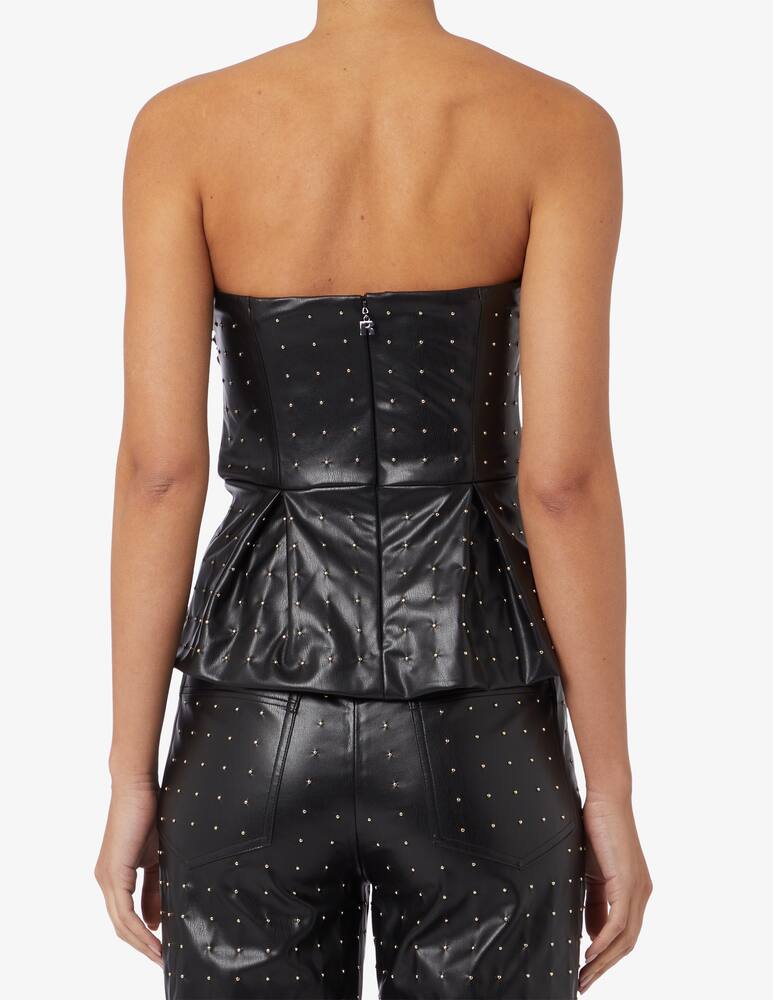 rinascente Rotate Top senza spalline con borchie