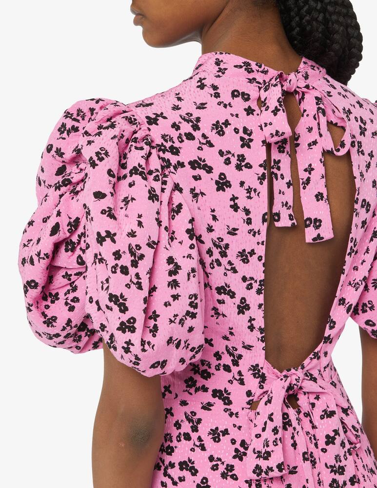 rinascente Rotate Fine jacquard puffy midi dress