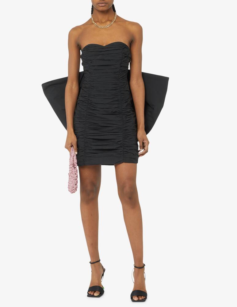 rinascente Rotate Taft pleated mini bow dress