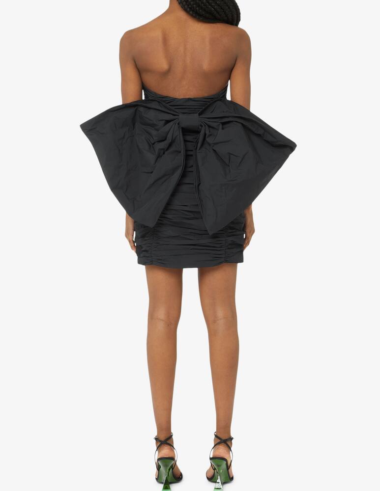 rinascente Rotate Taft pleated mini bow dress