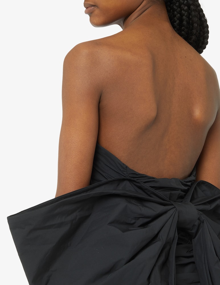 rinascente Rotate Taft pleated mini bow dress